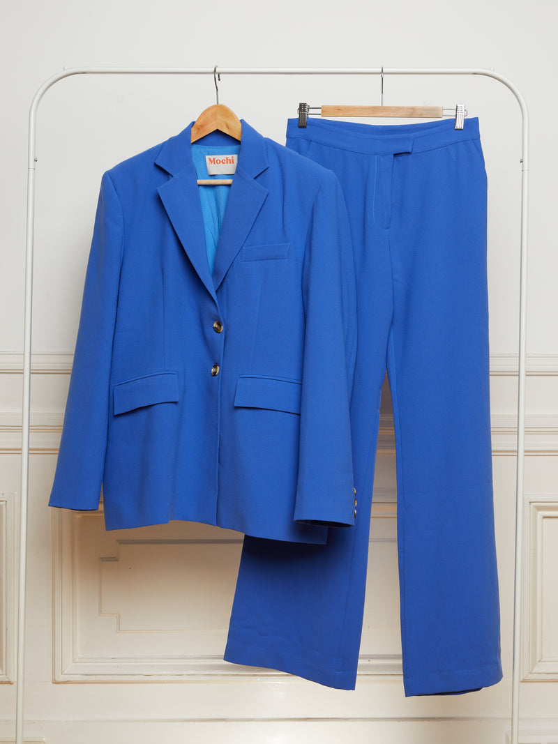 Cobalt blue upcycled trousers
