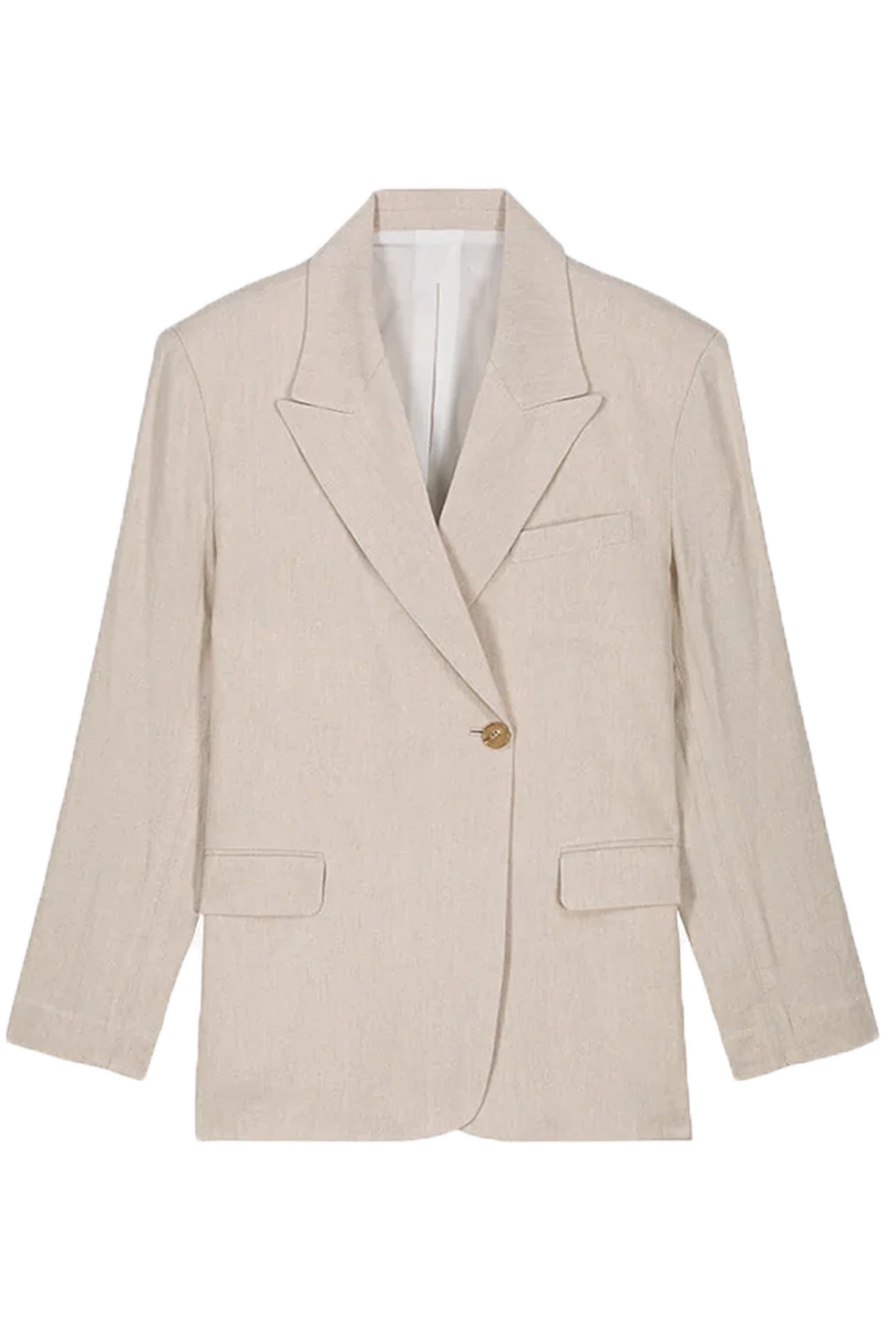 Beige Linen Blazer – CIRCLE CLOSET