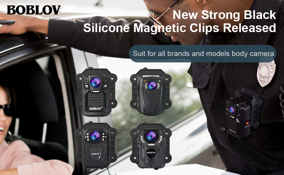 BOBLOV Body Camera Magnet Mounts, New Type Portable Black Silica Clips4