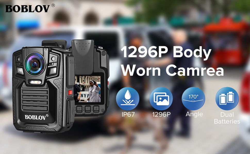 BOBLOV HD66/D7 Body Worn Camera IP67 Waterproof 1296P Wearable Camera0