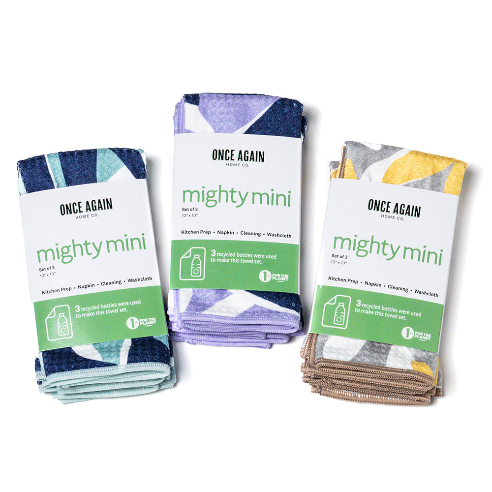 Mighty Mini Towel Set of 3 Branches | No More Paper Towels, Reusable & Durable | Once Again Home Co. Pink