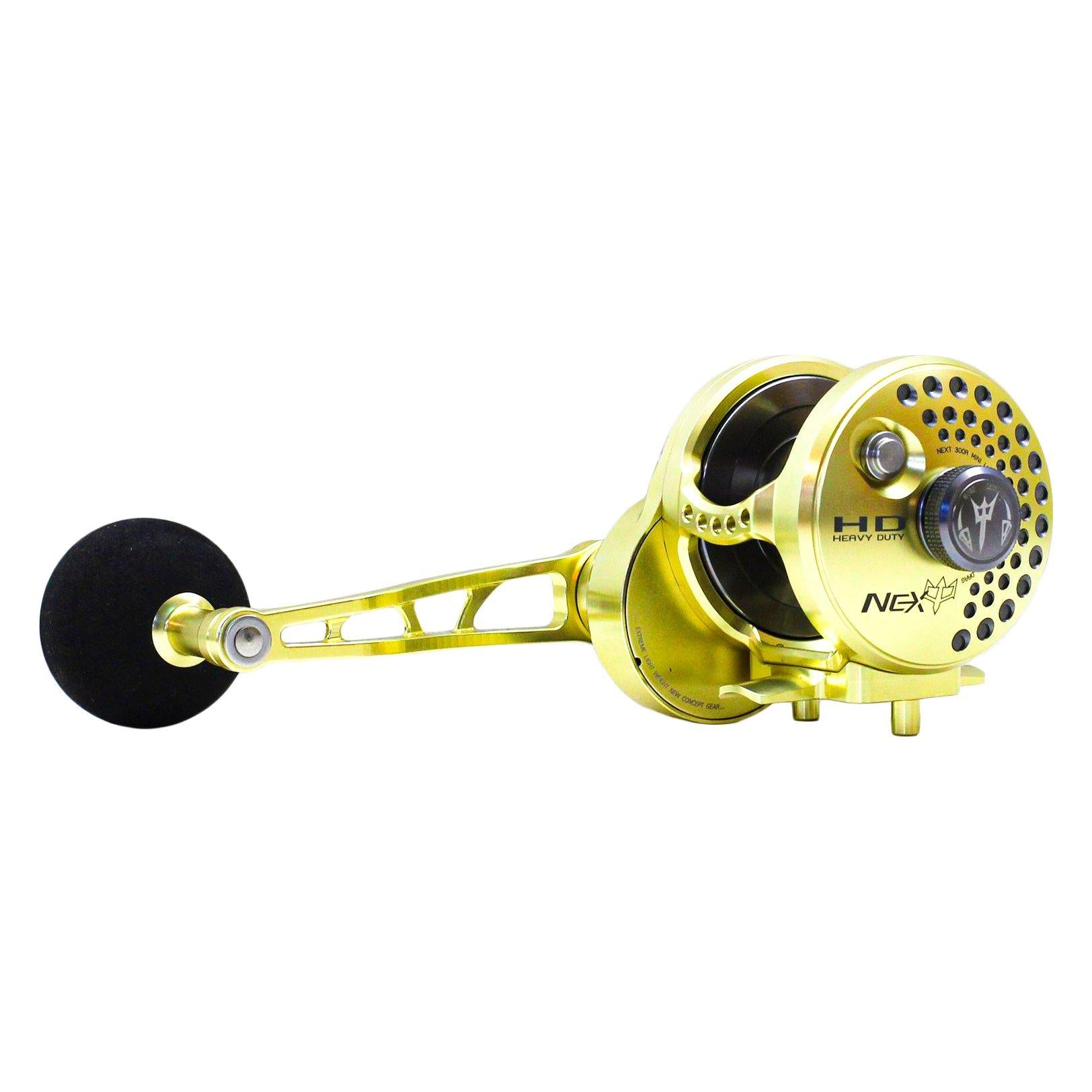 NEXT Overhead Jigging Reel Lever Drag - Gold, Reel Outfitters Co