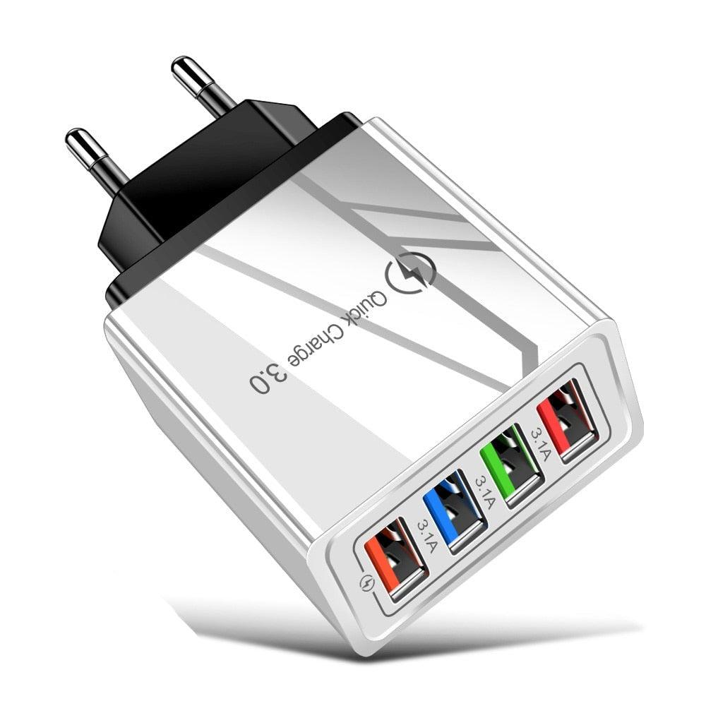 Quick Charge 4-USB Wall Charger (US / EU)