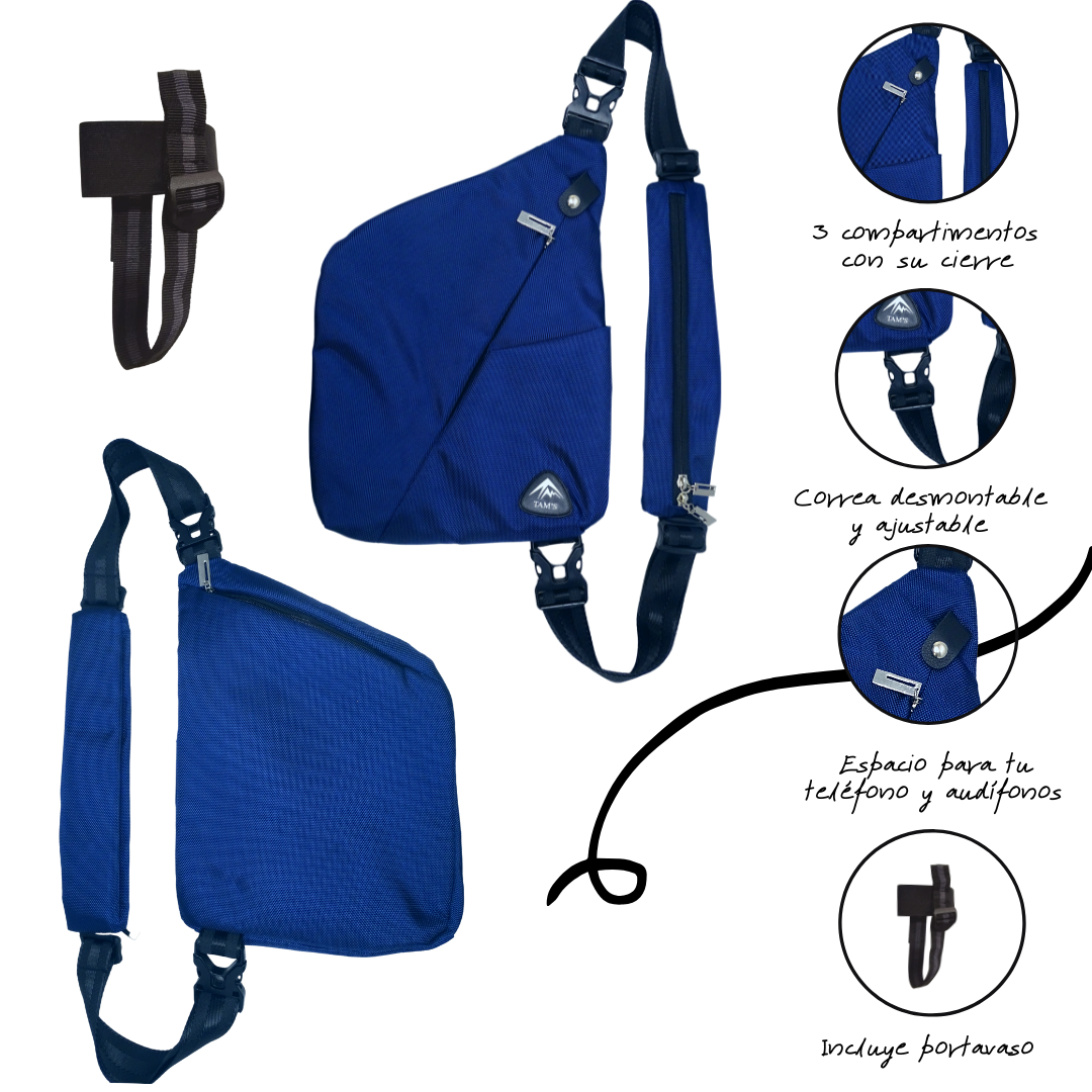 Mochila Antirrobo 2 En 1, Mochila Cruzada El Pecho - Azul – Juguetería Toys