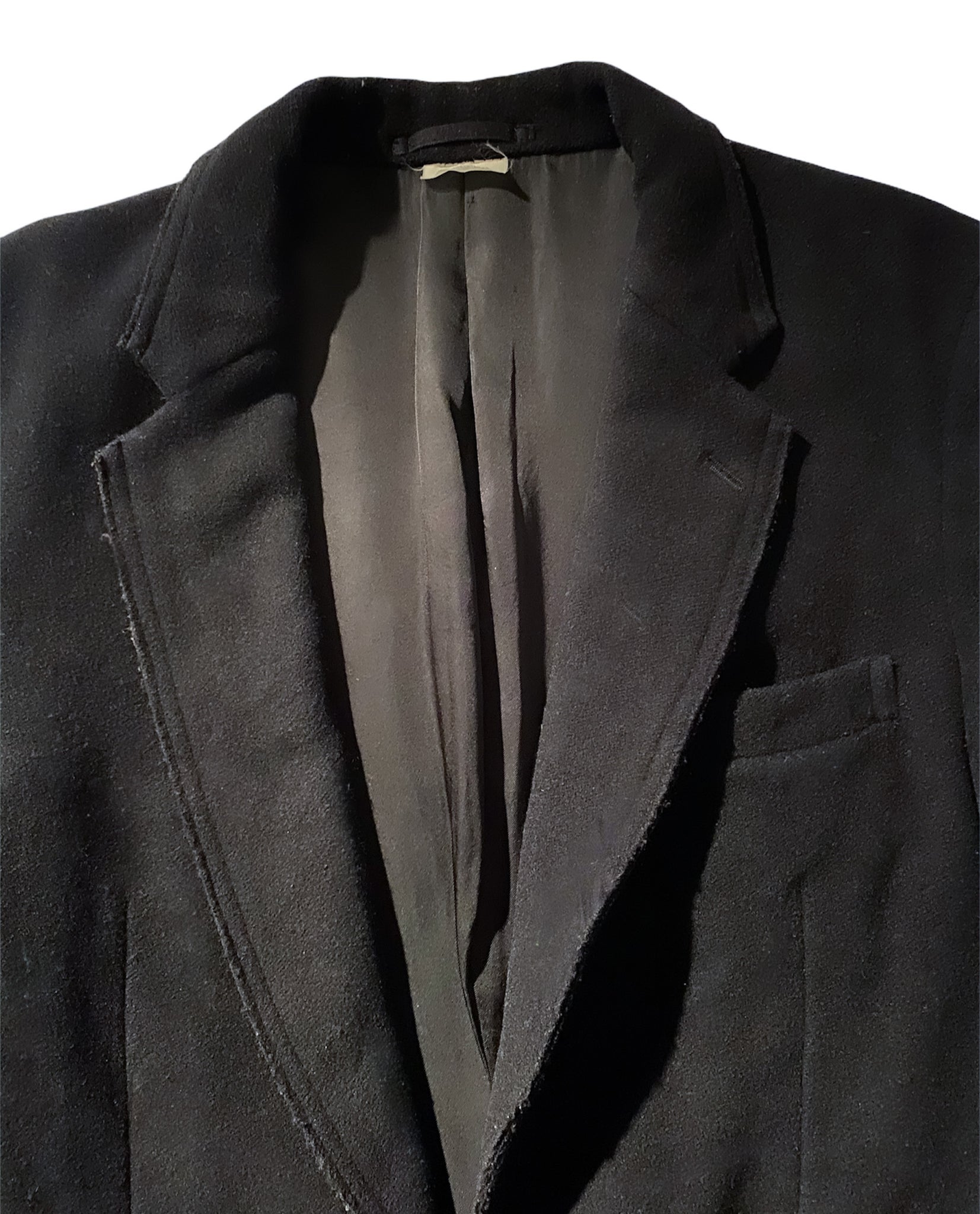 Comme des Garcons Homme Plus AW2006 Raw Hem Teddy Boy Drape Coat