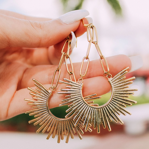 Gold Boho Earrings from LaCkore Couture. 