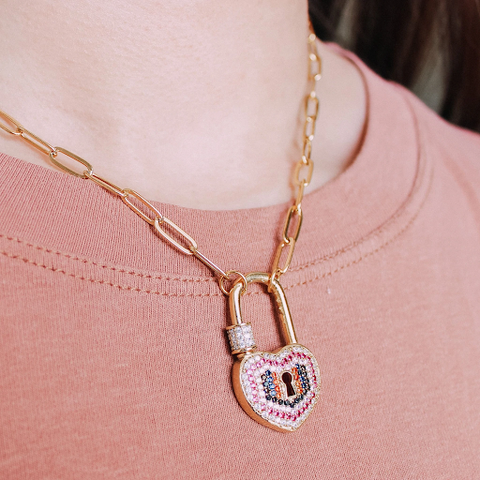 The Young Love heart lock necklace from LaCkore Couture.