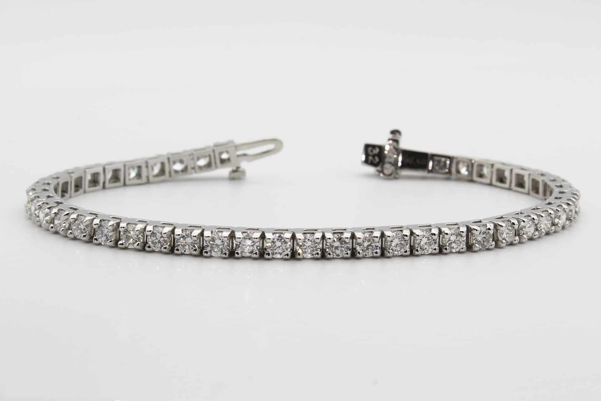 White Diamond Tennis Bracelet Seven Inches Long with Safety Clasp ⋆ Laurie  Sarah