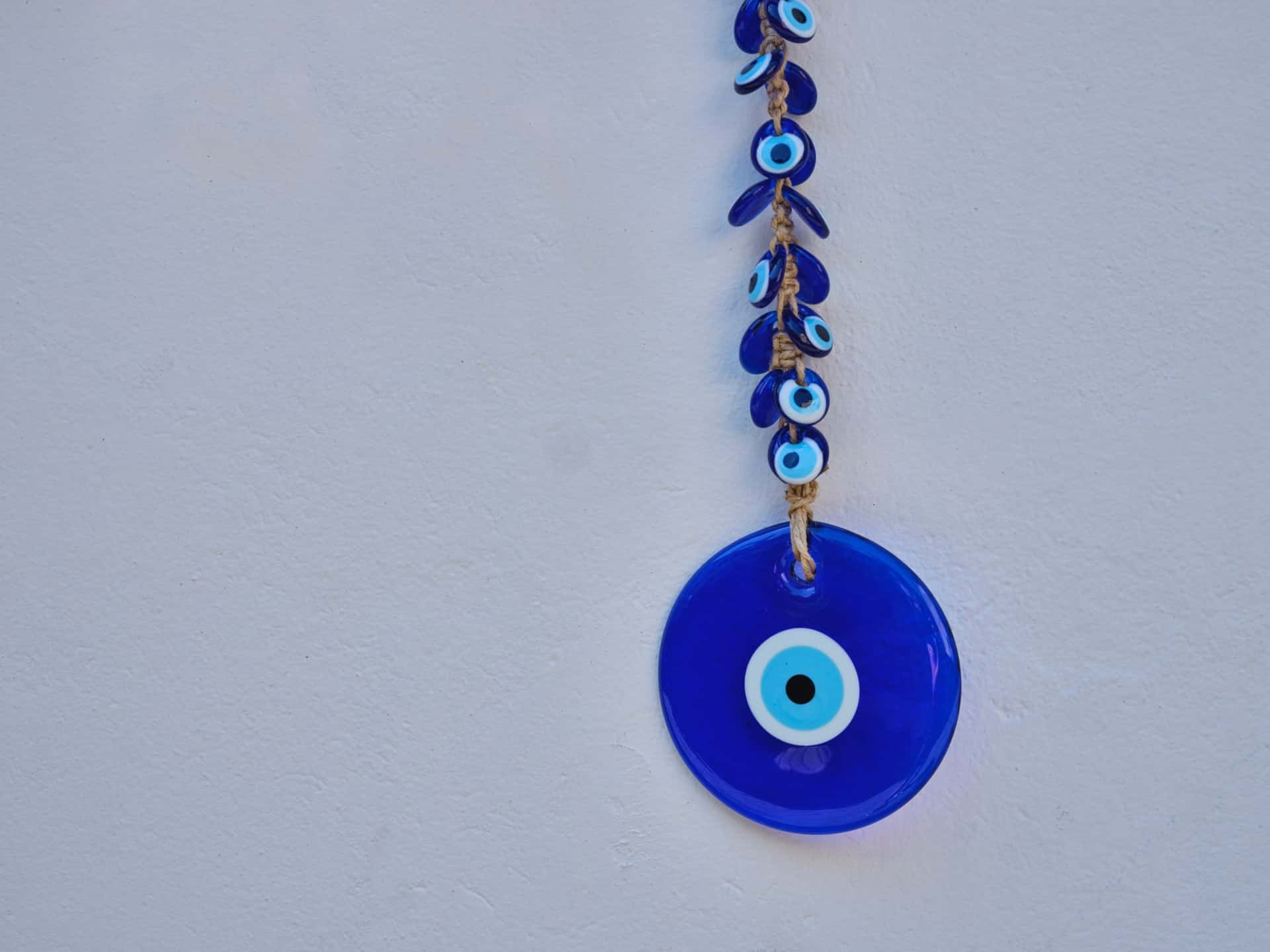 Blue evil eye necklace 