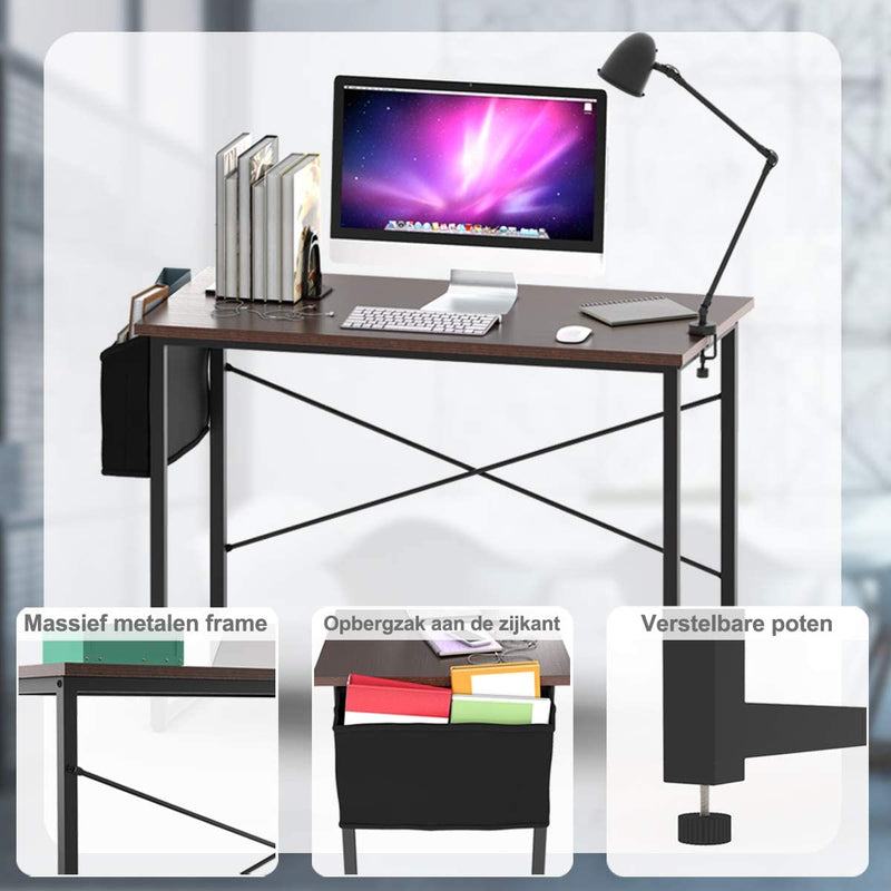 klein Stereotype Boek Bureau, computer bureau, 102cm computertafel, PC tafel, bureautafel, k –  Luxgoods