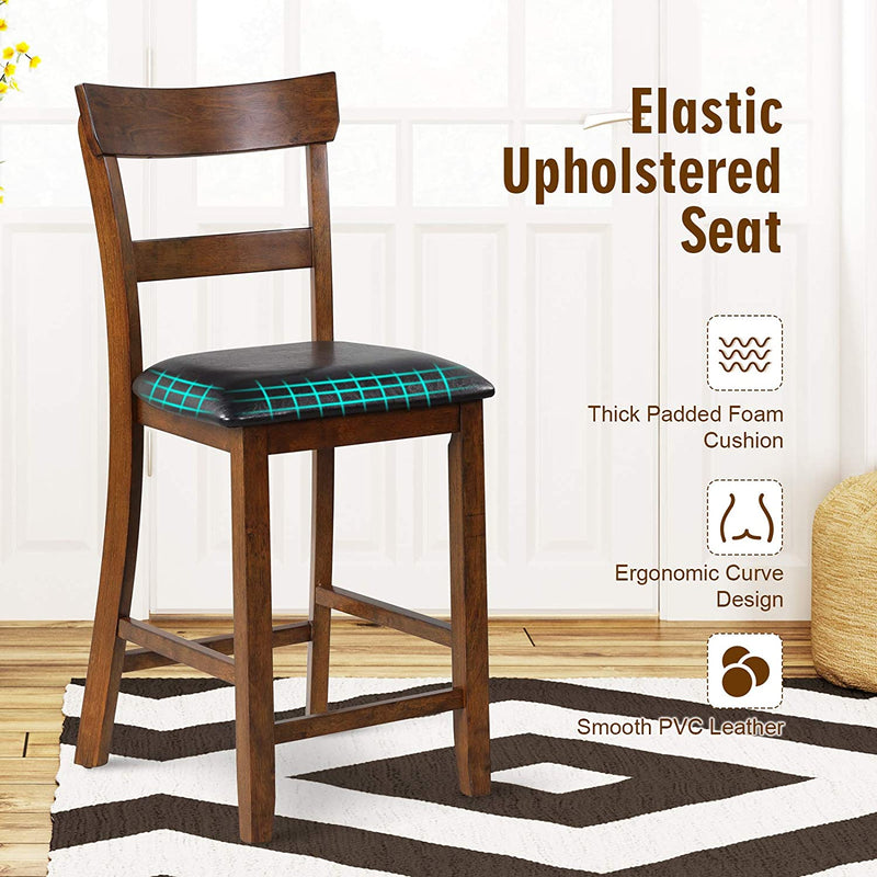 teugels Antecedent Kosten Set van 2 Hoge aanrecht stoelen, 65 cm zithoogte barstoel met rugleuni –  Luxgoods