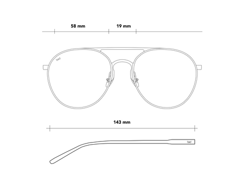 Bird Sunglasses-Sustainable Eco-Friendly glasses for Women and Men Frame measurements