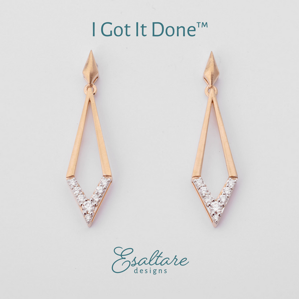 I Got It Done Earrings by Esaltare Designs Career Jewelry Collection 