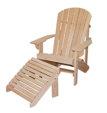 Amish Cypress Adirondack Footrest