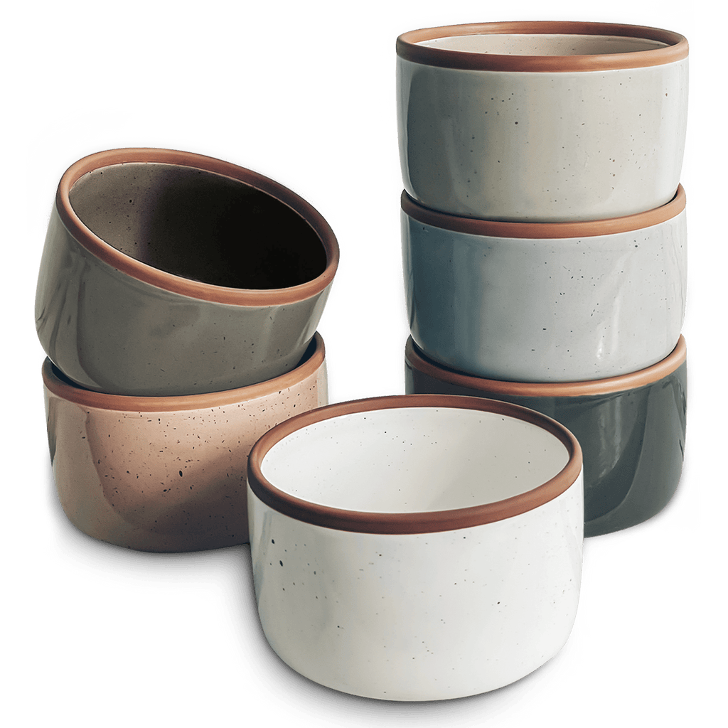 Mora Ceramic Cups —8oz Coffee Cup Set With Saucers, Assorted Neutral –  Laidrey