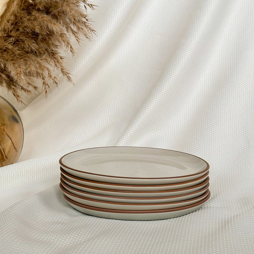Mora Ceramic Dinner Plates Set of 6, 10 inch Dish Set - Microwave