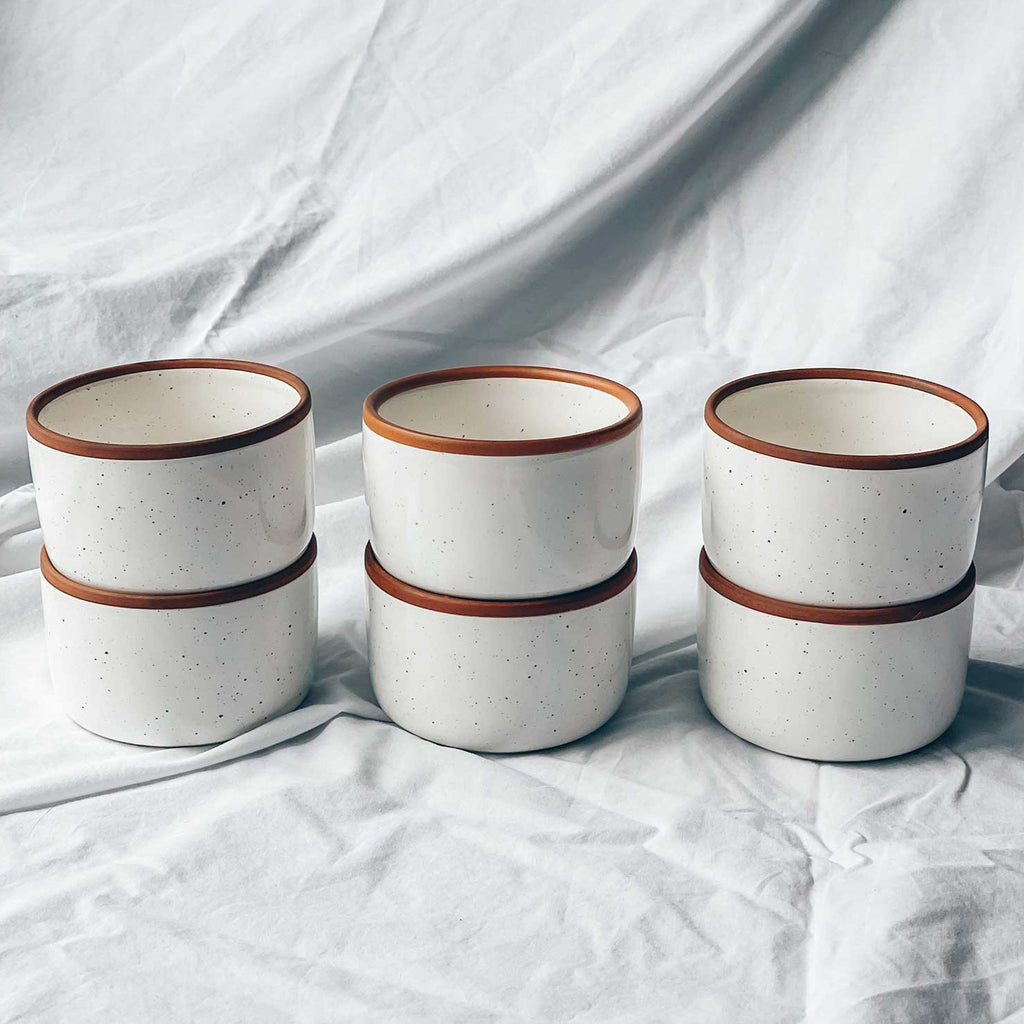Espresso Cups with Saucers Set of 4 - 3oz - Assorted Neutrals – MORA  CERAMICS