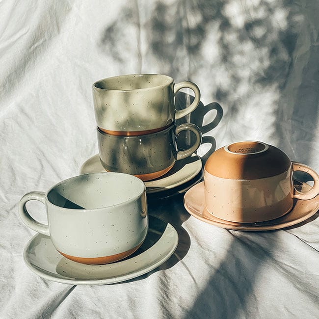 Espresso Cup & Saucer Set of 4 in Rainbow Mix - Homeware