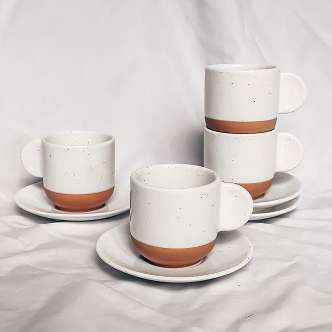 Mora Ceramics 8oz Cappuccino Mug Set of 4 - Ceramic Coffee Cups with  Saucers - Microwave and Dishwas…See more Mora Ceramics 8oz Cappuccino Mug  Set of