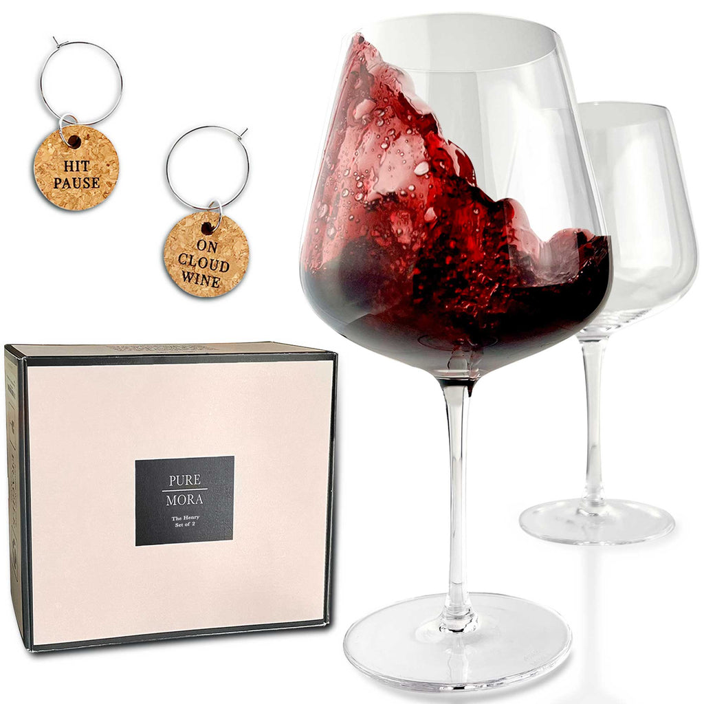 Fire Engine Red Wine Glasses Set of 4 Two Sets Available 