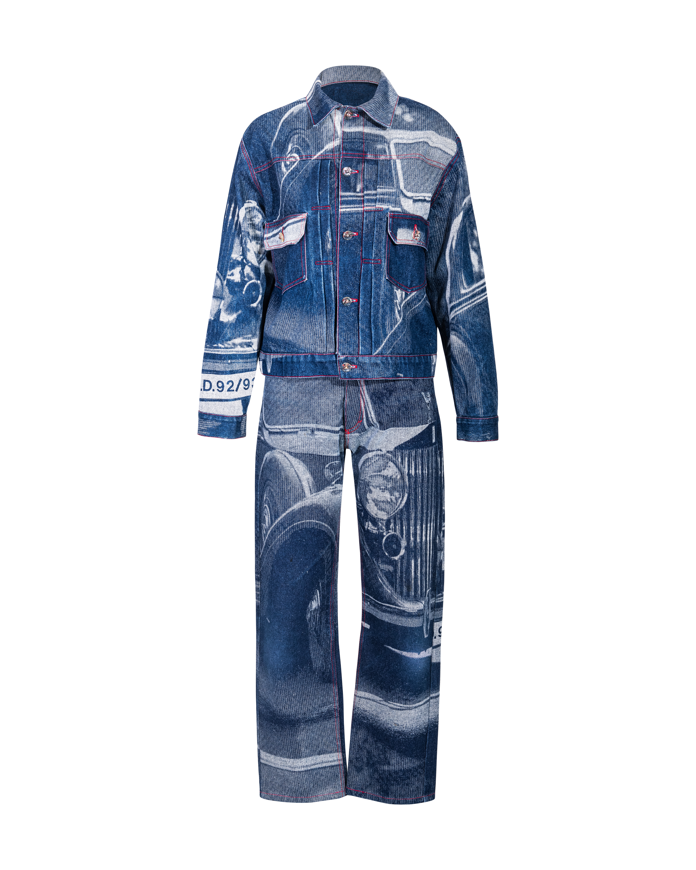 image of A/W 1992 Rolls Royce Denim Jacket and Pant Set