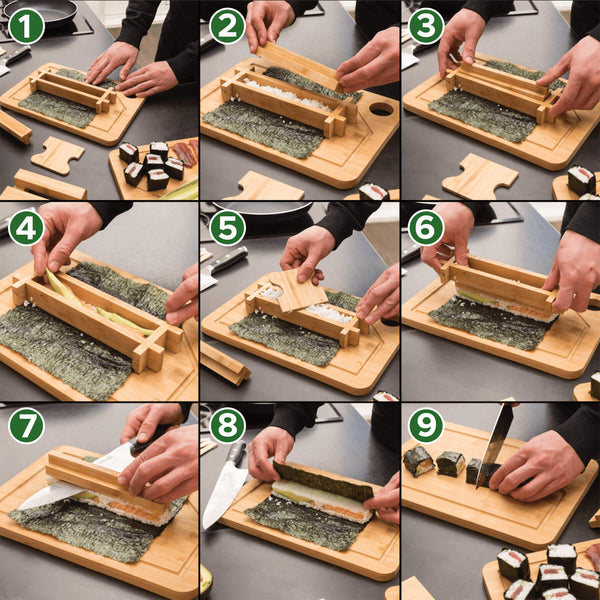 sushi maker pers van bamboe hout