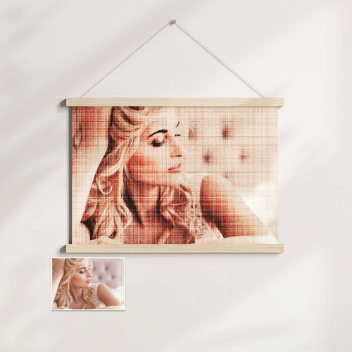 Personalised Canvas Texture Poster Hanger