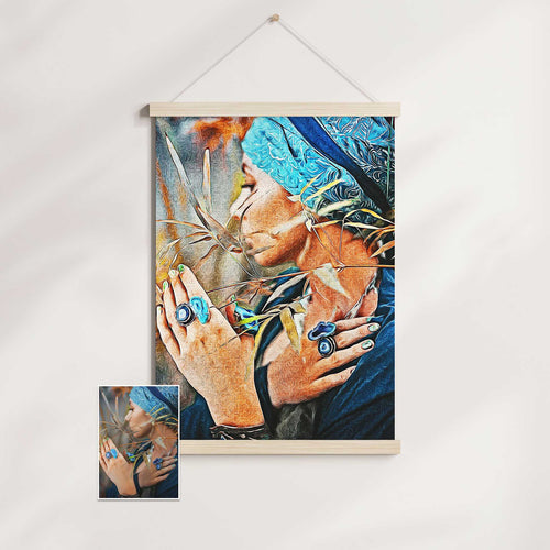 Personalised Artistic Oil Painting Poster Hanger