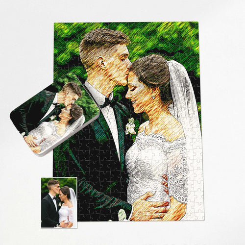 Personalised Artsy Illustration Jigsaw Puzzle