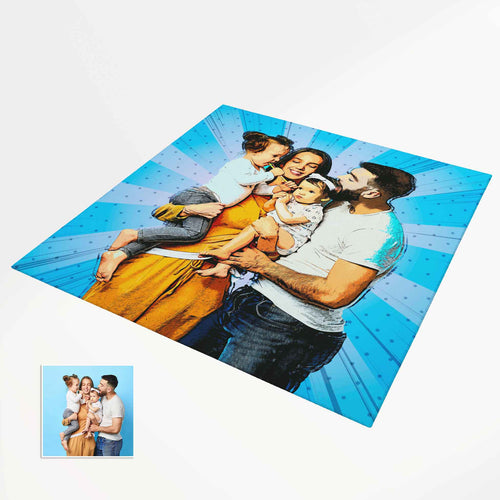 Personalised Cartoon Comics Photo Rug