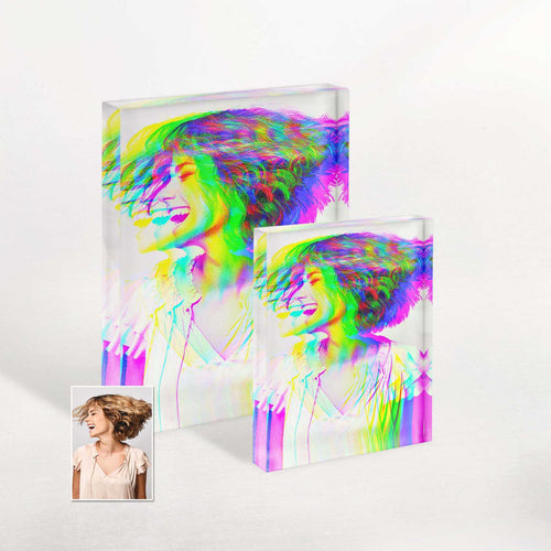 Personalised Anaglyph 3D Acrylic Photo Plaque Block