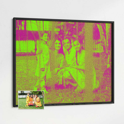 Personalised Neon Green Framed Print