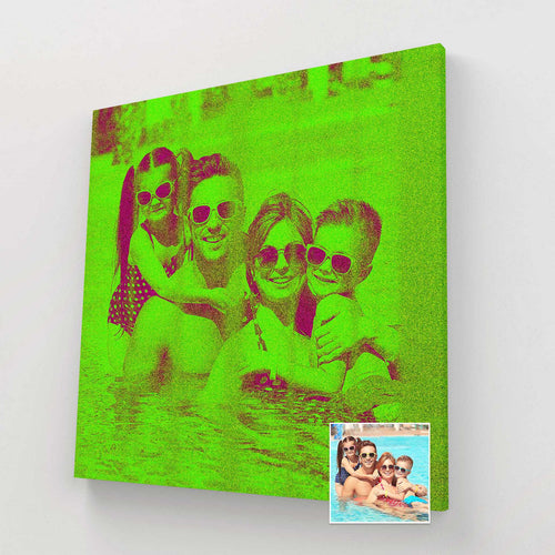 Personalised Neon Green Canvas