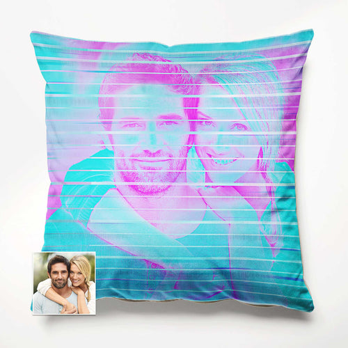 Personalised Purple & Blue Cushion