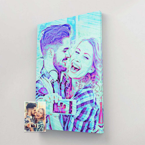 Personalised Blue Drawing Canvas