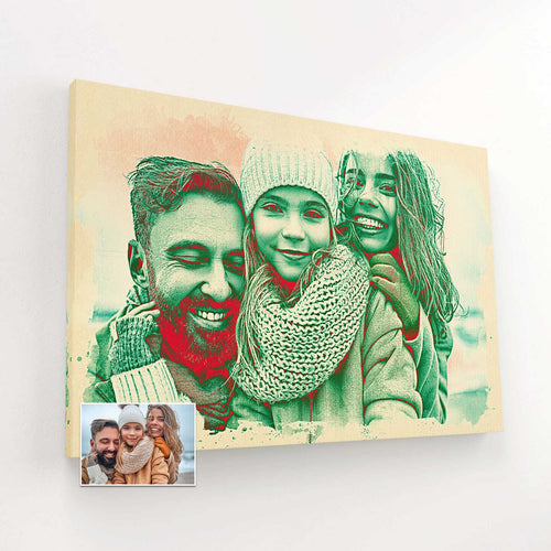 Personalised Green & Red Canvas