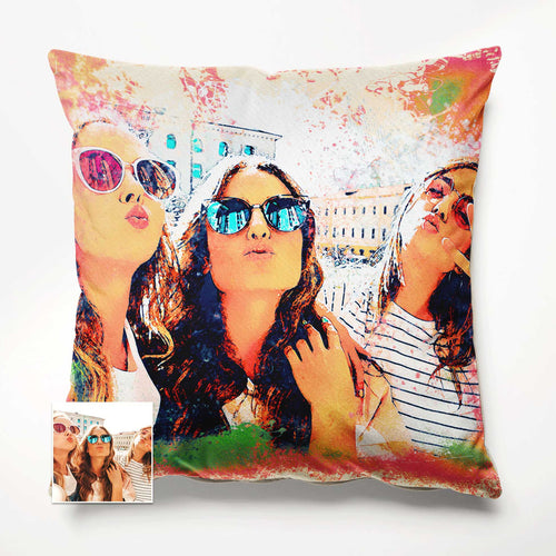 Personalised Watercolor Splash Cushion