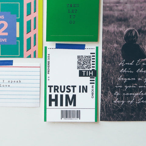 Trust in Him Motivational Wall Display Card