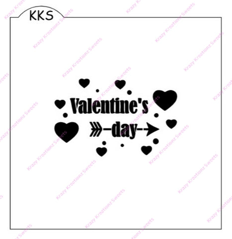 Happy Valentines Day Stencil – Krazy Kreationz Sweets