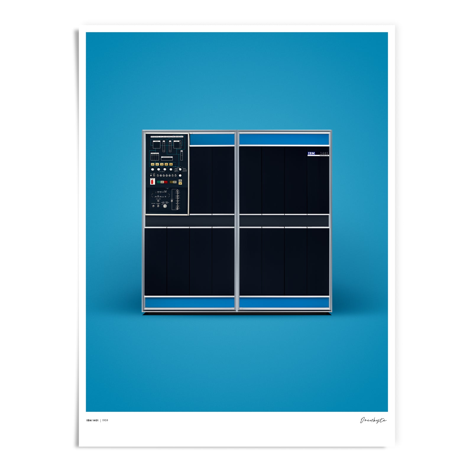 IBM 1401  Giclee Print  30 x 40