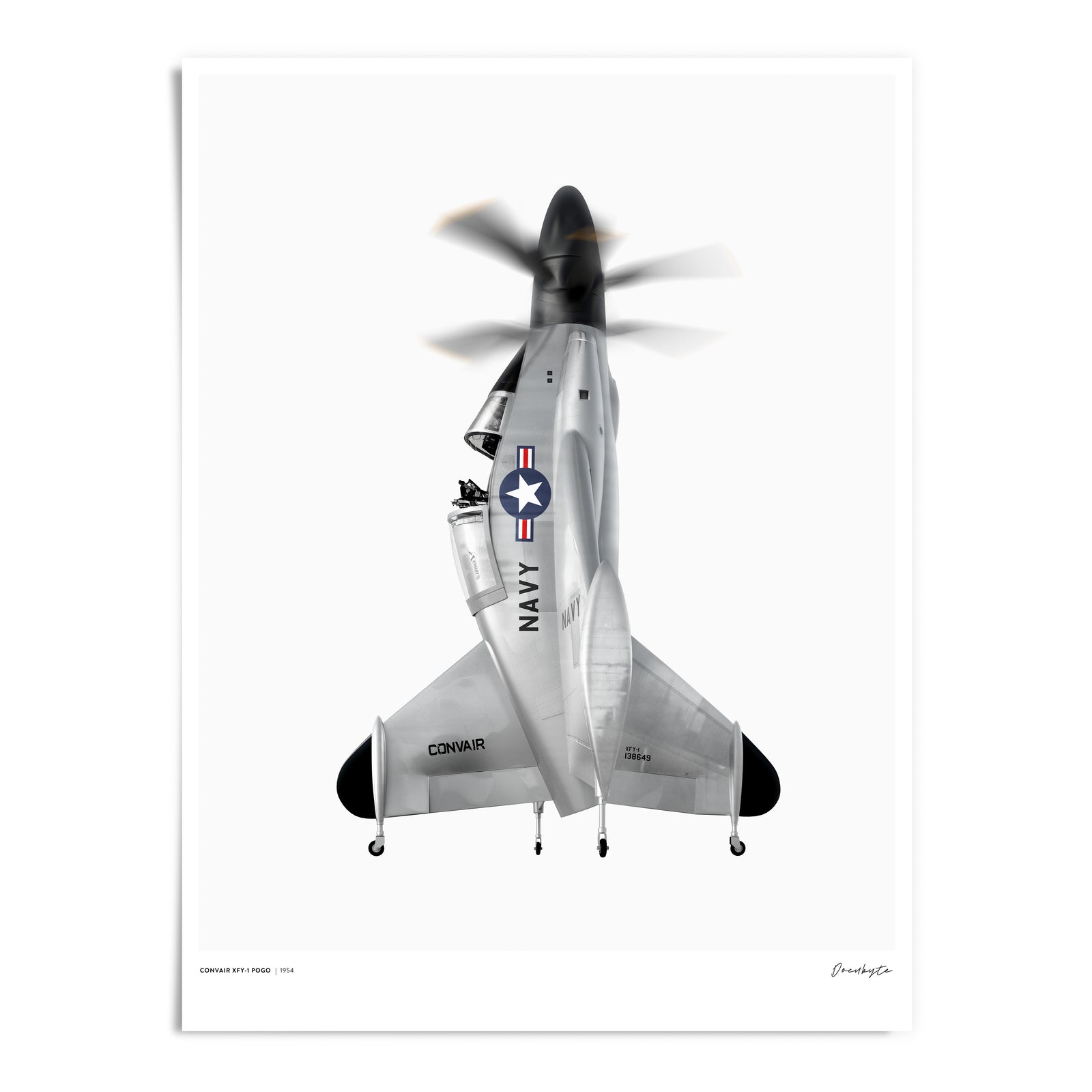 Convair XFY1 Pogo  Giclee Print  30x40