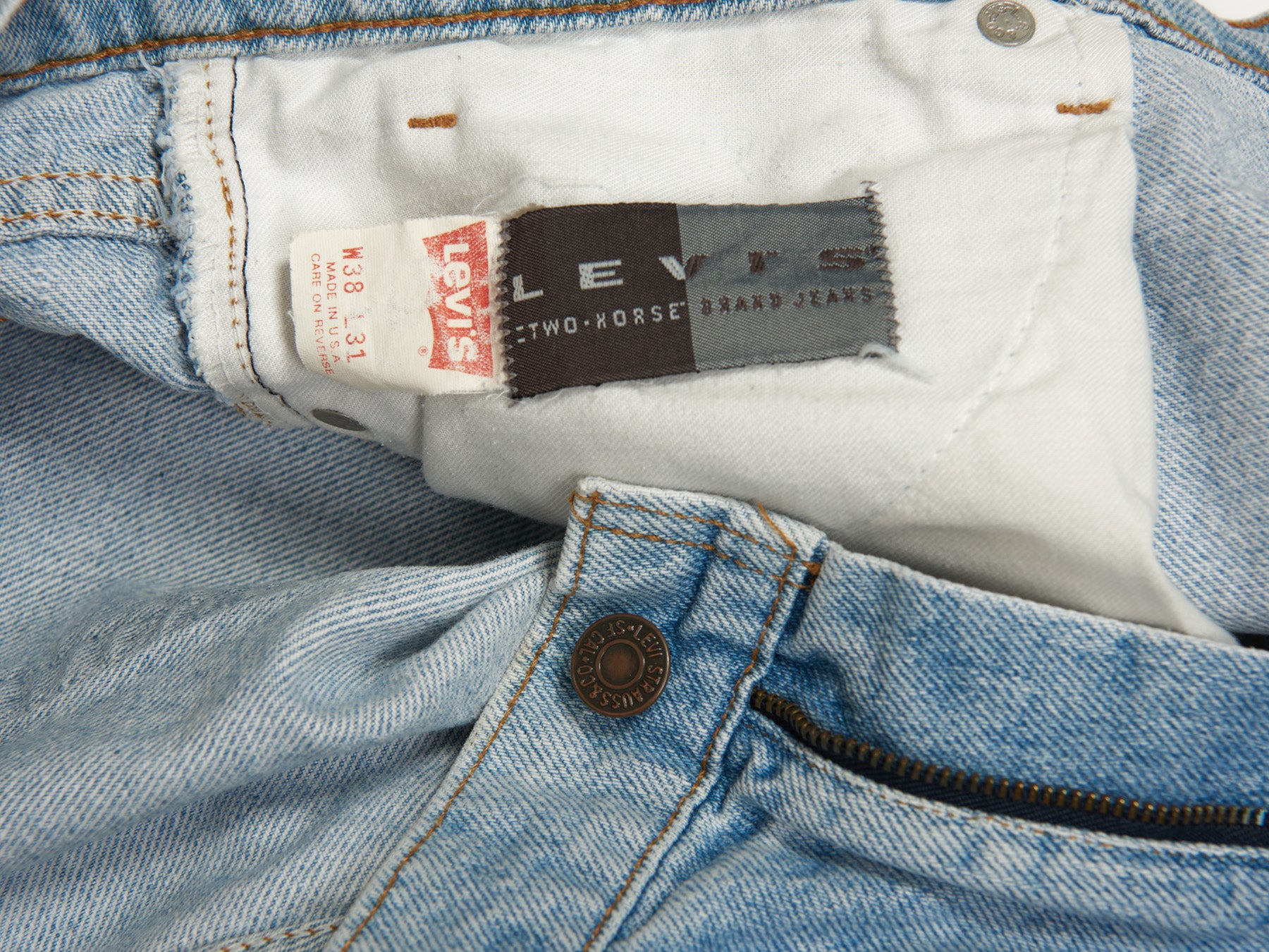 Vintage Levis Leather Tab Two Horse Brand Jeans (38) – Rybo Goods