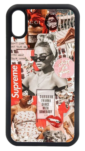 Supreme Collage iPhone XS Max Clear Case