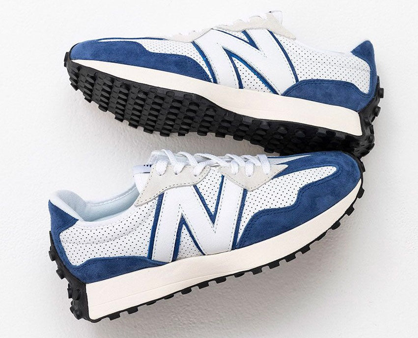 new balance 327 primary blue