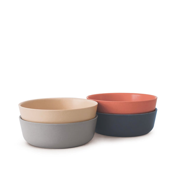 EKOBO Silicone Suction Bowl Set Blush / Terracotta