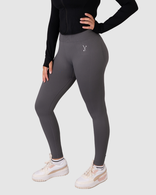 Silk Scrunch Leggings - Plush Grey – AXEL Clothing Ltd