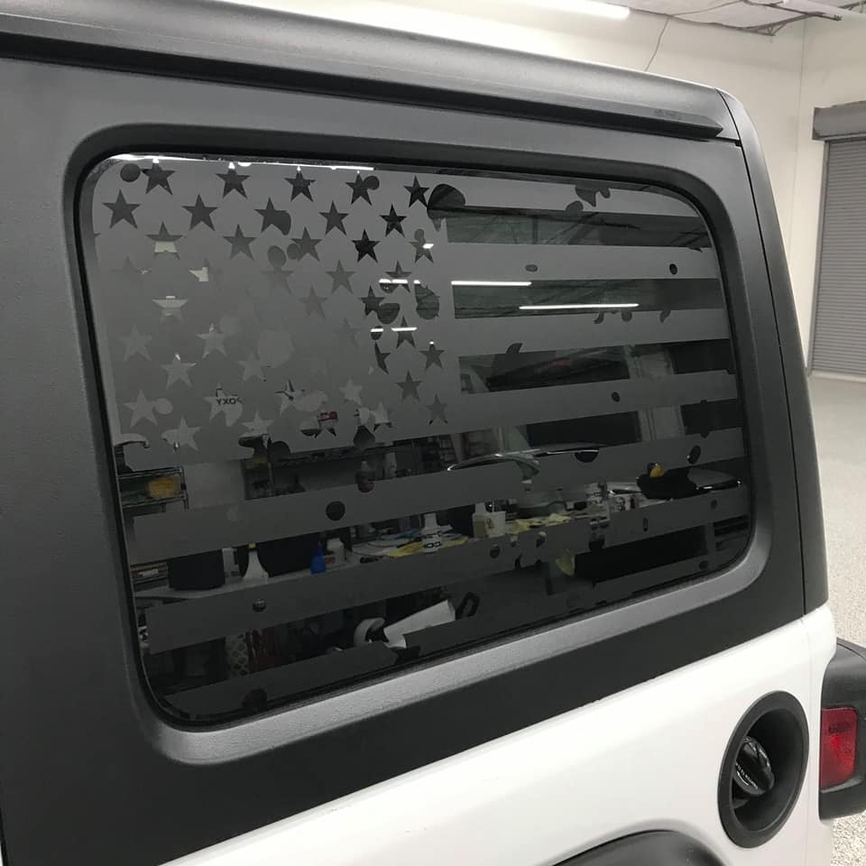 JL Wrangler (4 Dr) Unlimited Rear Window Flags – Underground Graphics