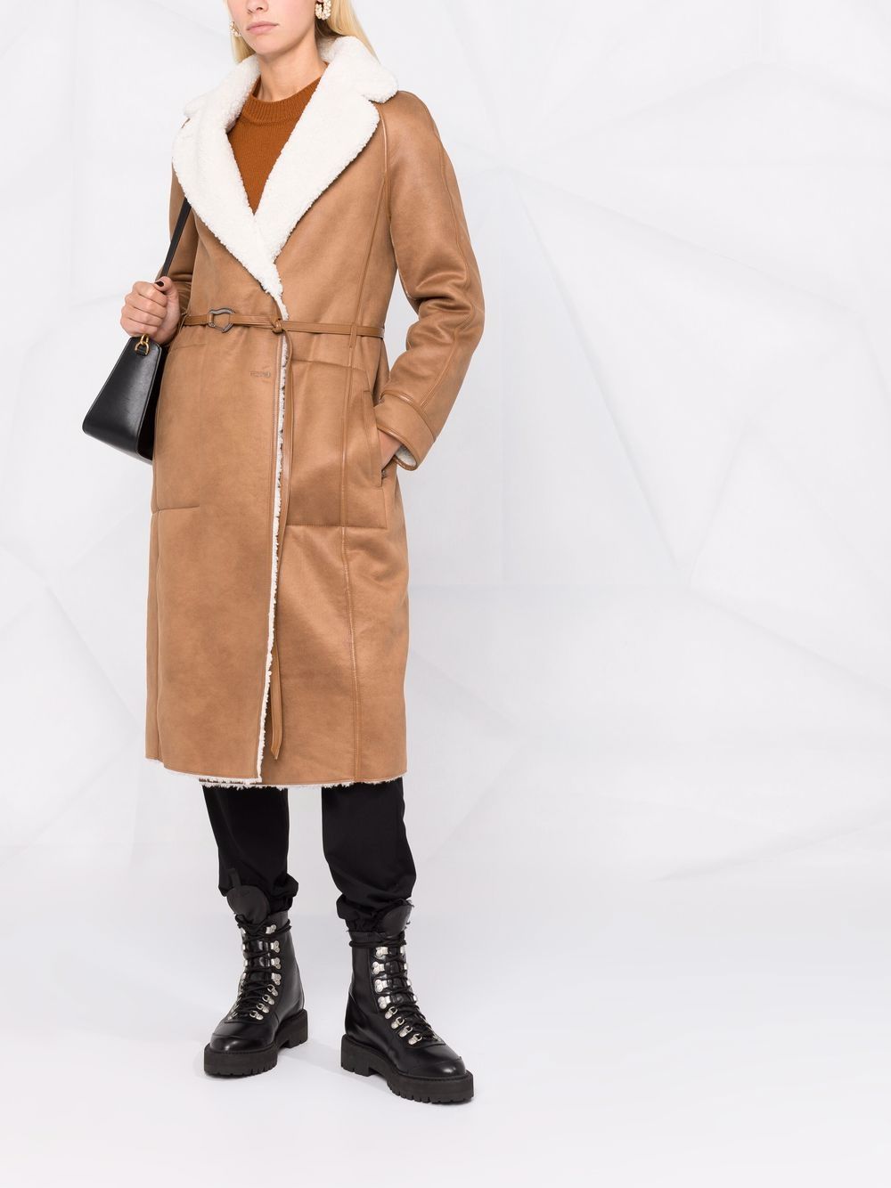 Urbancode faux-fur button-up coat