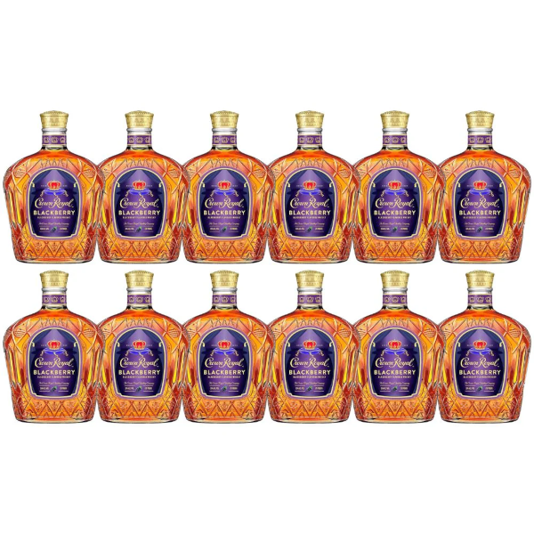 CROWN ROYAL BLACKBERRY CANADIAN WHISKY 12 PACK BUNDLE