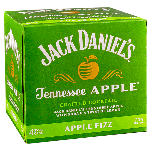 Jack Daniels Apple Fizz 4pk Cans